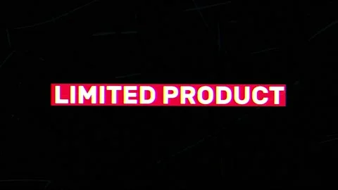 Limited Product motion text with old television glitch effect Stock Footage 227666566