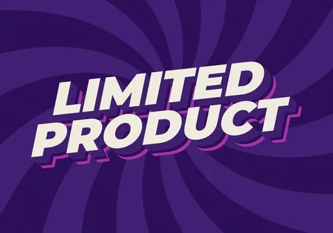 Limited product. Text effect in 3D style in modern colors Stock Illustration
