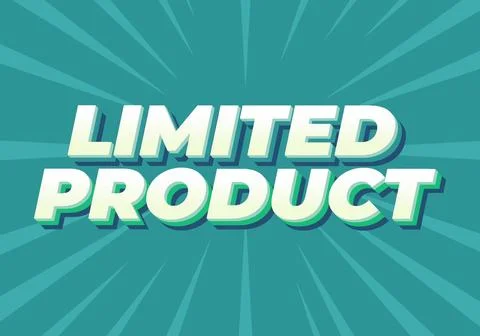 Limited product. Text effect in 3D style in modern colors Stock Illustration