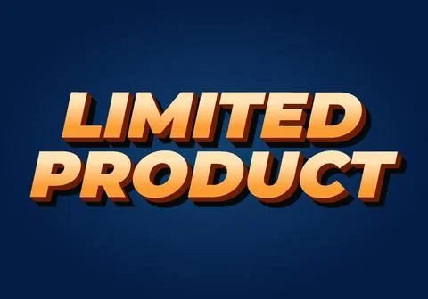 Limited product. Text effect in 3D style in modern colors Stock Illustration