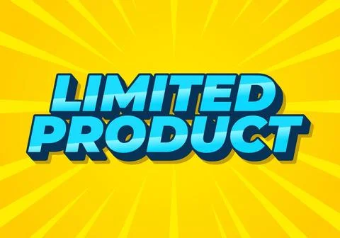 Limited product. Text effect in 3D style in modern colors Stock Illustration