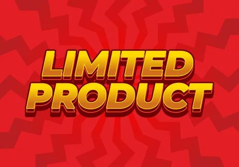 Limited product. Text effect in 3D style in modern colors Stock Illustration