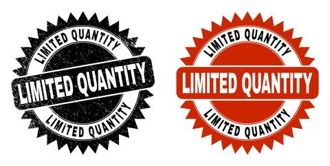 LIMITED QUANTITY Black Rosette Stamp Seal with Unclean Surface Stock Illustration