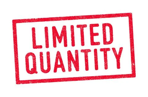 Limited quantity red ink stamp Stock Illustration