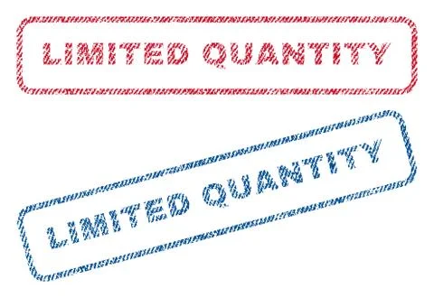 Limited Quantity Text Textile Seal Stamp Watermarks Stock Illustration
