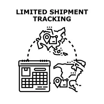 Limited shipment tracking logistic global business concept Stock Illustration