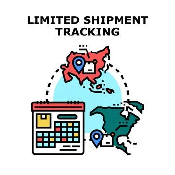 Limited shipment tracking logistic global business concept Stock Illustration