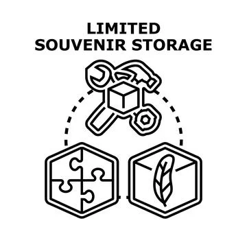 Limited souvenir storage concept vector illustration Stock Illustration