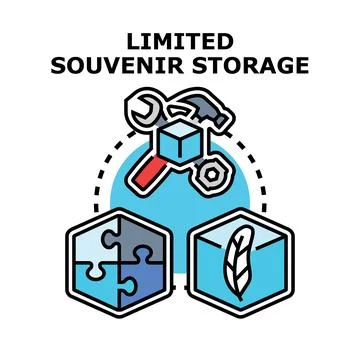 Limited souvenir storage concept vector illustration イラスト素材