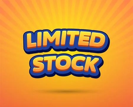 Limited Stock 3D Text Effect Vector Template Design Typography. Stock Illustration