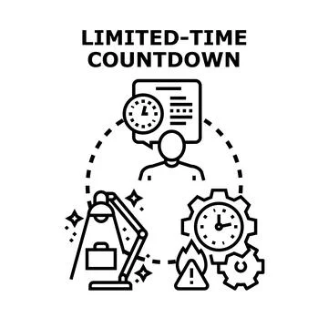Limited time countdown concept vector illustrating urgency Stock Illustration