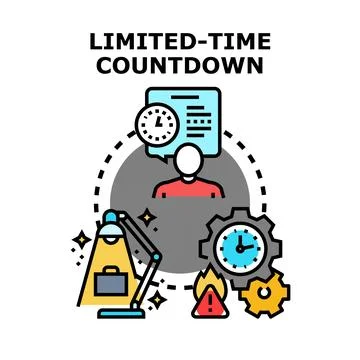Limited time countdown concept vector illustrating urgency イラスト素材