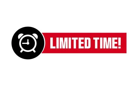 Limited Time E-commerce Discount Offer Design CTA Vector Stock Illustration