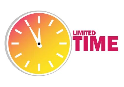 Limited time gradient color label イラスト素材