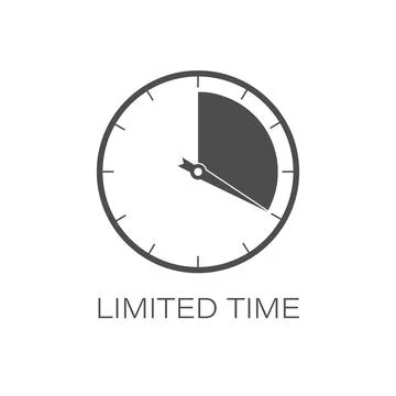 Limited time icon flat icon Stock Illustration
