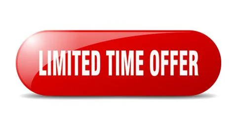 Limited time offer button. limited time offer sign. key. push button. Stock Illustration