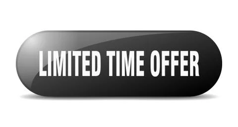 Limited time offer button. limited time offer sign. key. push button. Stock Illustration