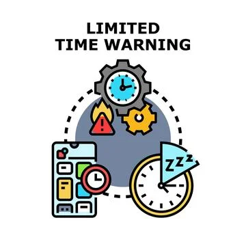 Limited time warning concept with deadline and urgency イラスト素材