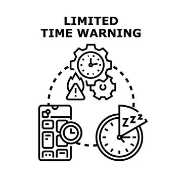 Limited time warning concept with deadline and urgency イラスト素材