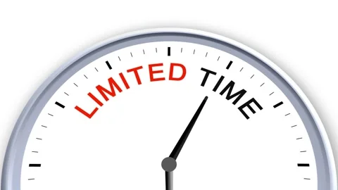 Limited Time Word or Text on Clock Moving Fast for Time Concept 動画素材 284217307