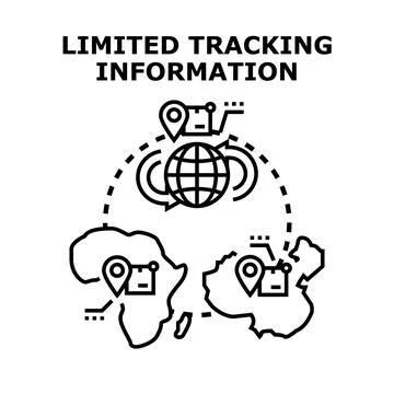 Limited tracking information global delivery concept イラスト素材