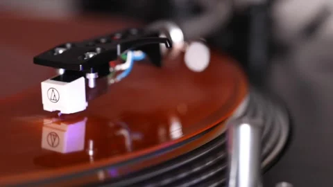 Limited vinyl plate Video stock 273698359
