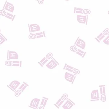 Limiter railway glyph vector seamless pattern Stock Illustration