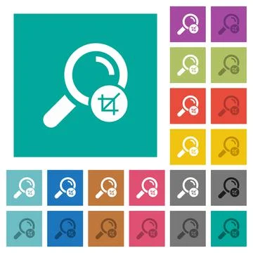 Limiting search results square flat multi colored icons Stock Illustration