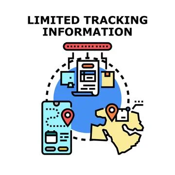 Limiting tracking information for delivery and package logistics Stock Illustration