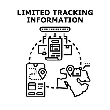 Limiting tracking information for delivery and package logistics Stock Illustration