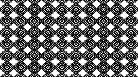 Limitless Creativity: Monochrome Tile Patterns - Seamless Loop Motion Graphic Stock Footage 274032774