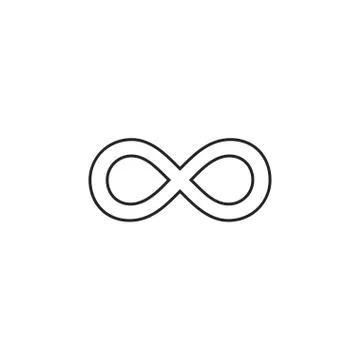 Limitless, infinity icon. Vector illustration, flat design. Stock Illustration