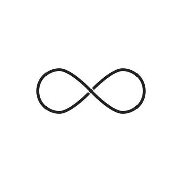 Limitless, infinity icon. Vector illustration, flat design. Stock Illustration