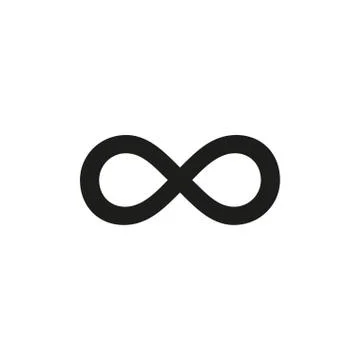 Limitless, infinity icon. Vector illustration, flat design. Stock Illustration