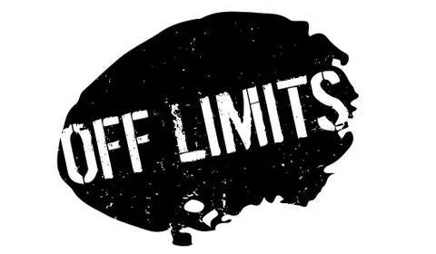 Off Limits rubber stamp 스톡 일러스트