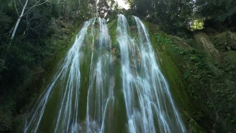 Limon waterfall close greenery 01 Stock Footage 328372093
