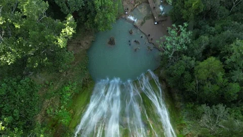 Limon waterfall water texture 05 Video stock 328372899