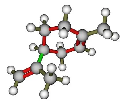 Limonene, the compound with strong smell of oranges Stock Illustration