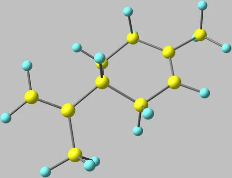 Limonene molecular structure isolated on grey Stock Illustration