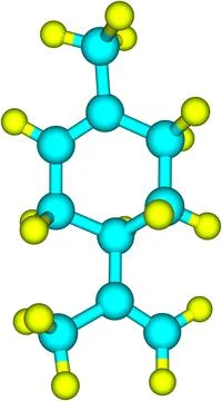 Limonene molecular structure isolated on white Stock Illustration