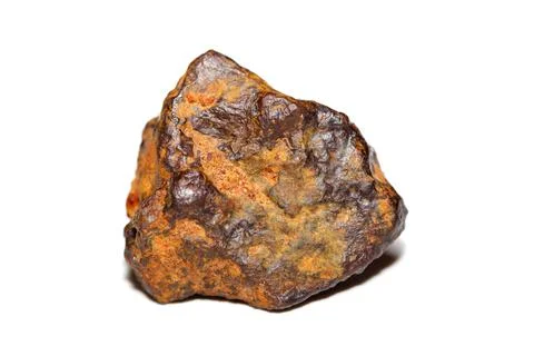 Limonite on white background 库存照片