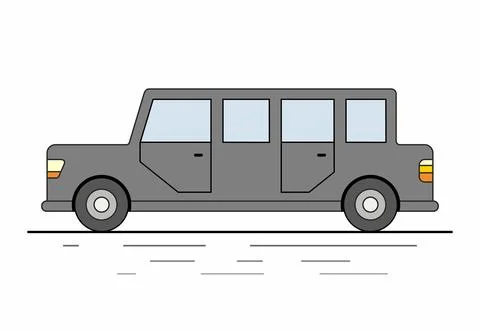 Limousine car Stock Illustration