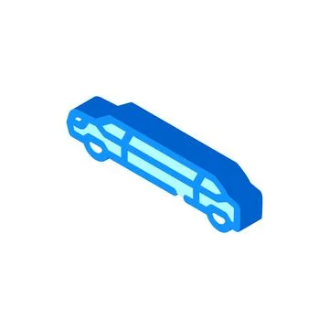 Limousine car isometric icon vector illustration Stock Illustration