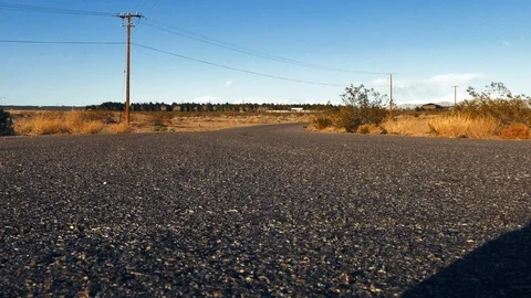 Limousine Desert Drive By Low Angle Video stock 87614801