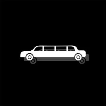 Limousine icon flat Stock Illustration