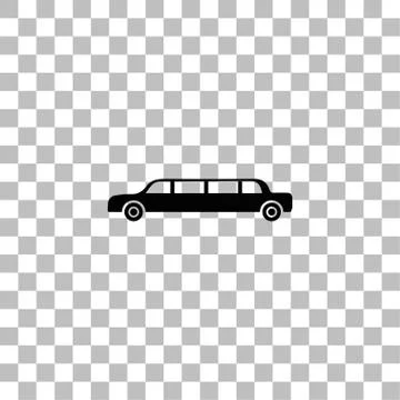 Limousine icon flat Stock Illustration