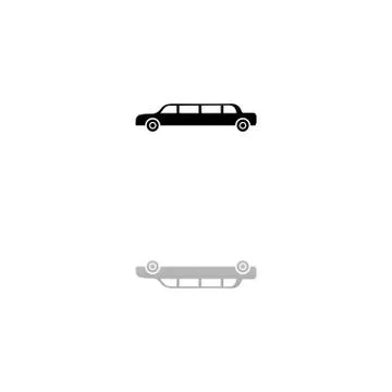 Limousine icon flat Stock Illustration