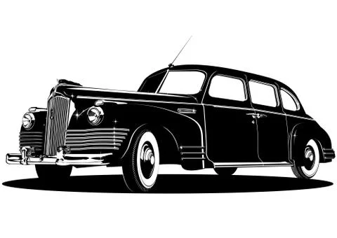 Limousine silhouette Stock Illustration