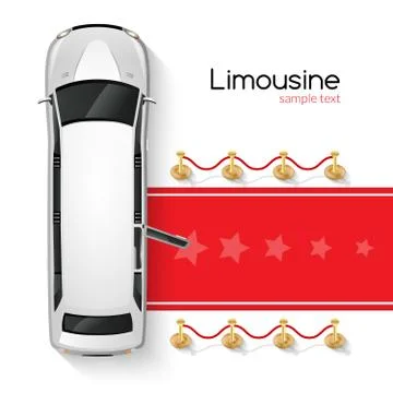 Limousine Top View Stock Illustration
