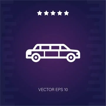 Limousine vector icon Stock Illustration